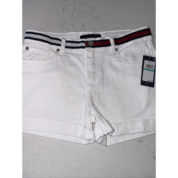 Tommy Hilfiger Other - Tommy Hilfiger NWT Girls White Jean Shorts Girls 16 Cotton Adjustable Waist